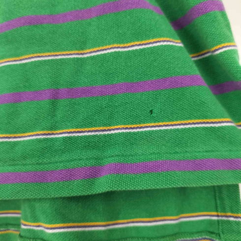 ポロバイラルフローレン Polo by RALPH LAUREN 90S ポニー刺繍ボーダー鹿の子S/S ポロシャツ メンズ import:S