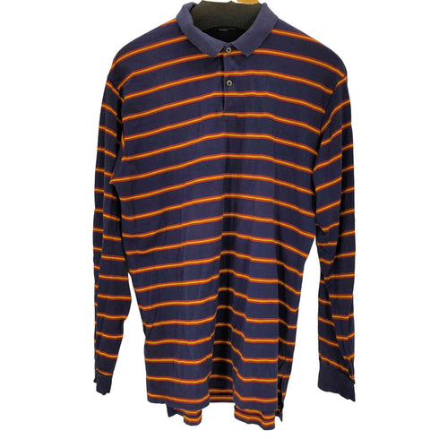ポロバイラルフローレン Polo by RALPH LAUREN 90S ボーダーL/S ポロシャツ メンズ import:L