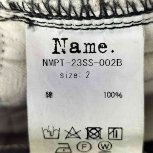ネーム Name. 23SS VINTAGE WASH HOOK BAGGY DENIM メンズ JPN:2