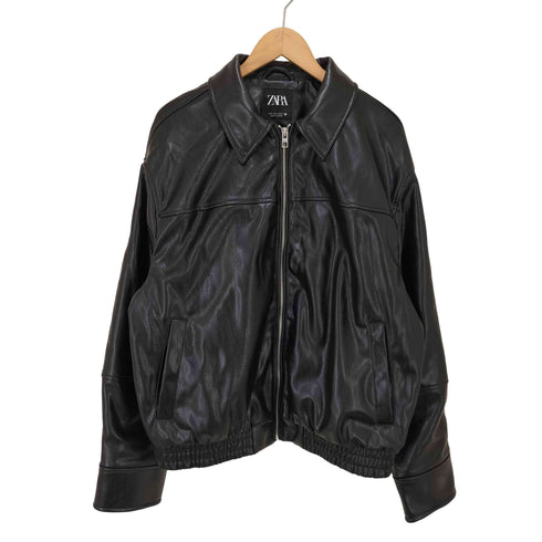 ザラ ZARA フェイクレザー ボンバージャケット レディース JPN:S