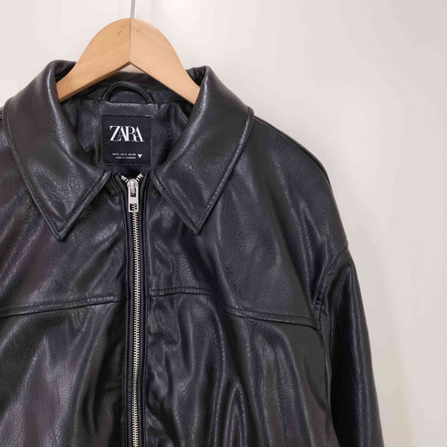 ザラ ZARA フェイクレザー ボンバージャケット レディース JPN:S