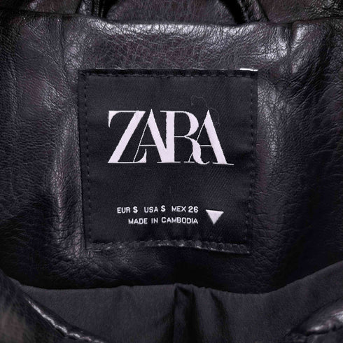 ザラ ZARA フェイクレザー ボンバージャケット レディース JPN:S