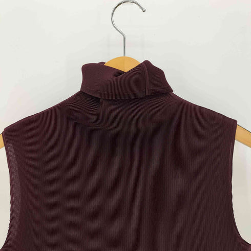 プリーツプリーズイッセイミヤケ PLEATS PLEASE ISSEY MIYAKE 12AW タートルネック ノースリーブ プリーツブラウス レディース JPN:3