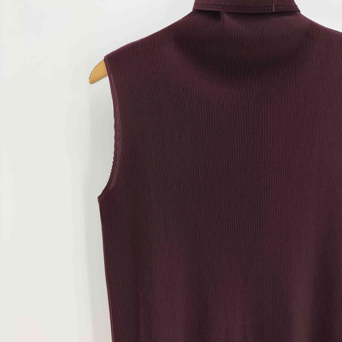 プリーツプリーズイッセイミヤケ PLEATS PLEASE ISSEY MIYAKE 12AW タートルネック ノースリーブ プリーツブラウス レディース JPN:3