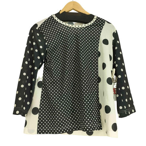 ヒロココシノ HIROKO KOSHINO TRUNK ドット 七分袖 シアーカットソー レディース JPN:38