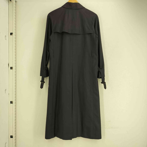 アクアスキュータム AQUASCUTUM LONDON シルク混 比翼 ステンカラーコート レディース
