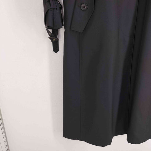 アクアスキュータム AQUASCUTUM LONDON シルク混 比翼 ステンカラーコート レディース