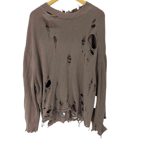 ザラ ZARA ダメージ加工 ニット メンズ import:L