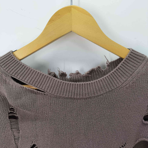 ザラ ZARA ダメージ加工 ニット メンズ import:L