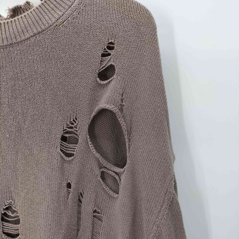 ザラ ZARA ダメージ加工 ニット メンズ import:L