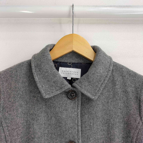 マッキントッシュフィロソフィー MACKINTOSH PHILOSOPHY ナイロン混 ウール クロップド ステンカラーコート レディース EUR:38