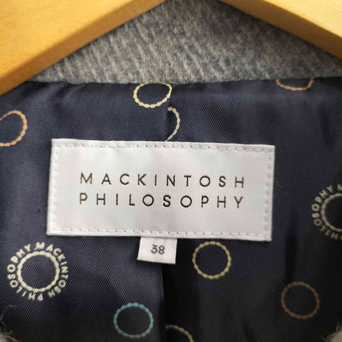 マッキントッシュフィロソフィー MACKINTOSH PHILOSOPHY ナイロン混 ウール クロップド ステンカラーコート レディース EUR:38