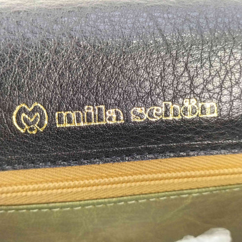ミラショーン mila schon ロゴエンボス レザーミニショルダーバッグ レディース
