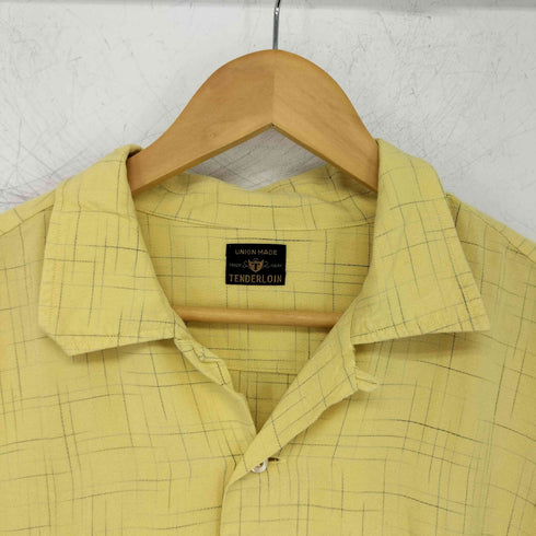 テンダーロイン TENDERLOIN レーヨン100 絣 S/S オープンカラーシャツ メンズ JPN:M