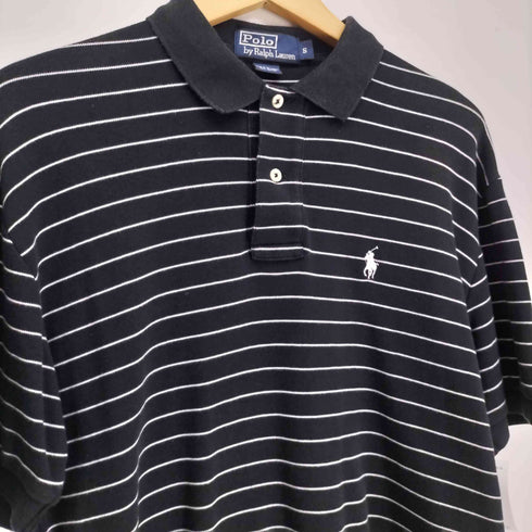 ポロバイラルフローレン Polo by RALPH LAUREN 90S ポニー刺繍 ボーダー S/S ポロシャツ メンズ import:S