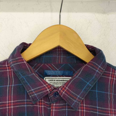 ルーカーバイネイバーフッド LUKER BY NEIGHBORHOOD ロゴ刺繍 L/S チェックネルシャツ メンズ JPN:S