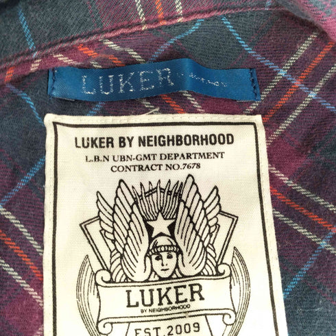 ルーカーバイネイバーフッド LUKER BY NEIGHBORHOOD ロゴ刺繍 L/S チェックネルシャツ メンズ JPN:S