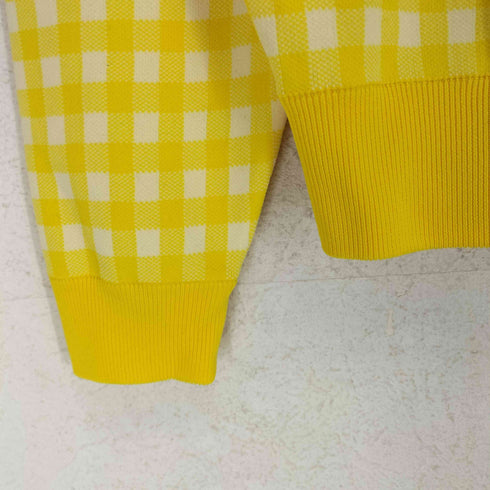 ビームスボーイ BEAMS BOY 14ゲージポリエステル ジャガードギンガムカーディガン レディース