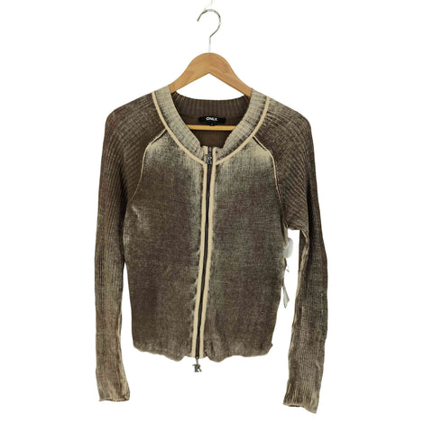 オンリー ONLY ダメージ加工ジップアップブラウス レディース import:L