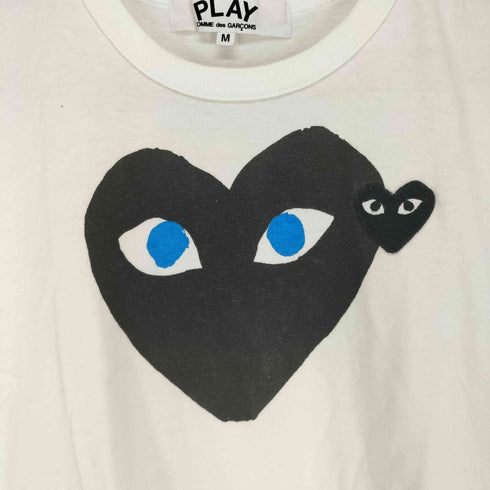 プレイコムデギャルソン PLAY COMME des GARCONS AD2009 ハートワッペン クルーネックTシャツ レディース M