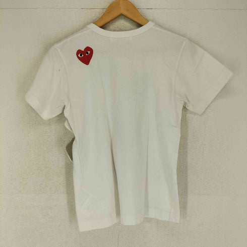 プレイコムデギャルソン PLAY COMME des GARCONS AD2009 ハートワッペン 両面プリントクルーネックTシャツ レディース L