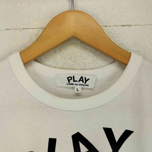 プレイコムデギャルソン PLAY COMME des GARCONS AD2009 ハートワッペン 両面プリントクルーネックTシャツ レディース L