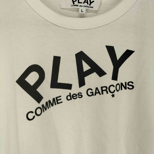 プレイコムデギャルソン PLAY COMME des GARCONS AD2009 ハートワッペン 両面プリントクルーネックTシャツ レディース L