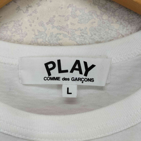 プレイコムデギャルソン PLAY COMME des GARCONS AD2009 ハートワッペン 両面プリントクルーネックTシャツ レディース L