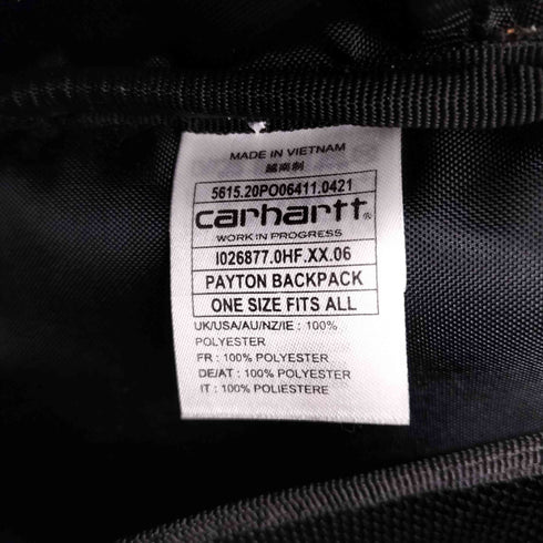 カーハートワークインプログレス Carhartt WIP PAYTON BACKPACK メンズ