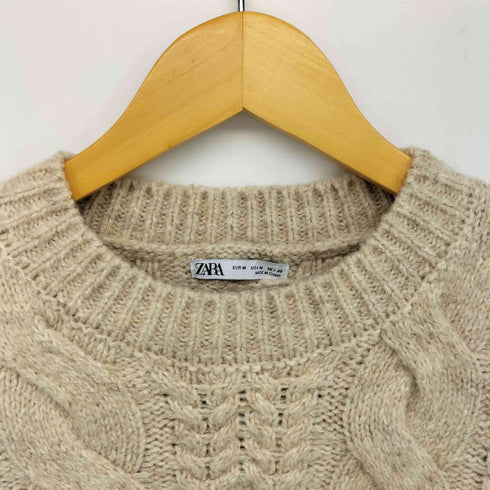 ザラ ZARA Textured Cable Knit Sweater ケーブルニットセーター メンズ import:M