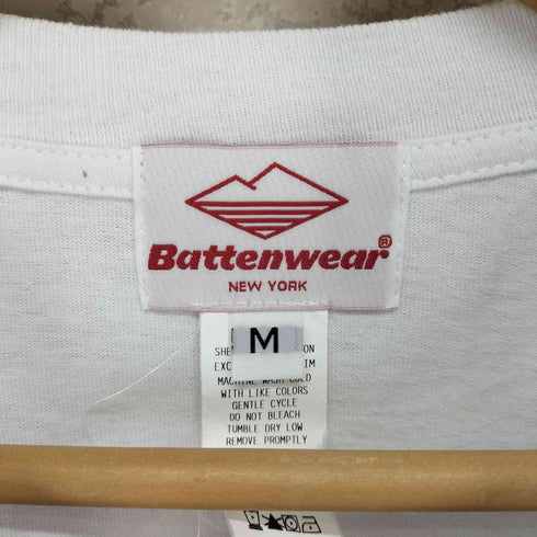 バテンウエア Battenwear USA製 フロント刺繍クルーネックTシャツ メンズ M