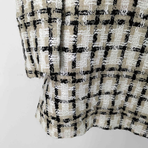 ザラ ZARA ツイードロングブレザー ダブルブレストテーラードジャケット レディース import:S