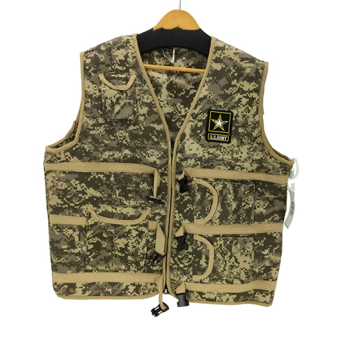 U.S. ARMY レプリケーション 迷彩 デジタルカモ パッチ付き タクティカル ミリタリー ベスト メンズ ONE SIZE