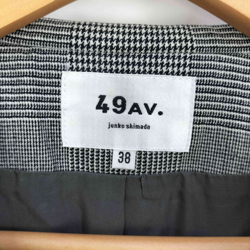 フォーティーナインアヴェニュージュンコシマダ 49AV.Junko Shimada 4ポケット チェック シャツ ジャケット レディース JPN:38