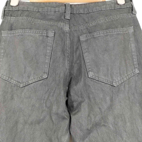 エイチアンドエム H&M コーティングボタンフライデニムパンツ レディース