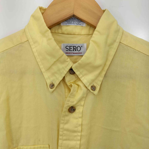 セロ SERO 90s USA製 ENGLISH TWILL コットンツイル 2ポケット ボタンダウンシャツ メンズ import:L