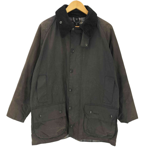 バブアー Barbour 縦ワラント 英国製 裏地チェック BEAUFORT WAX JACKET ビューフォート ワックス ジャケット 縦ワラント メンズ