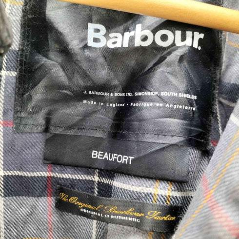 バブアー Barbour 縦ワラント 英国製 裏地チェック BEAUFORT WAX JACKET ビューフォート ワックス ジャケット 縦ワラント メンズ