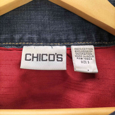 チコ CHICOS 90-00S 星条旗 デニムトラッカージャケット レディース 3