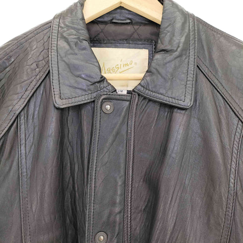 MASSIMO A-2型 裏地キルティング レザージャケット メンズ import:M