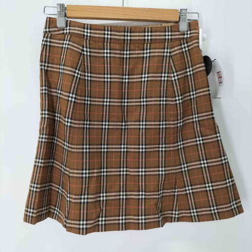 バーバリーブルーレーベル BURBERRY BLUE LABEL ノバチェック柄 ウール混 フレアスカート レディース JPN:36