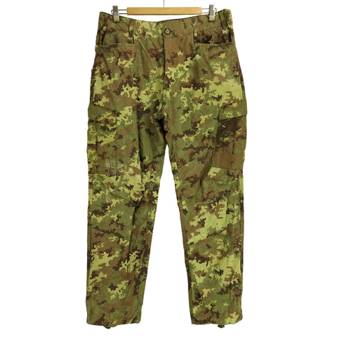 ユーロミリタリー Euro military イタリア軍 リップストップ カモフラ フィールドパンツ メンズ