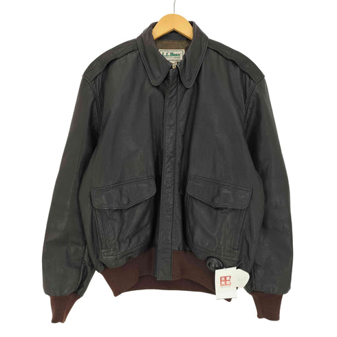 エルエルビーン L.L.Bean 80s USA製 ロケットTALON A-2 Type Leather Jacket メンズ US:42