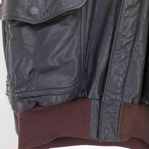 エルエルビーン L.L.Bean 80s USA製 ロケットTALON A-2 Type Leather Jacket メンズ US:42