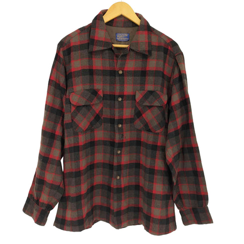 ペンドルトン PENDLETON 50S ループ オープン カラー ボタン シャツ ウール オンブレ メンズ import:L