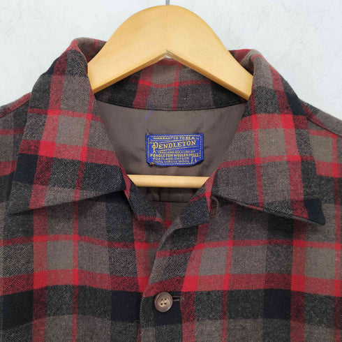 ペンドルトン PENDLETON 50S ループ オープン カラー ボタン シャツ ウール オンブレ メンズ import:L