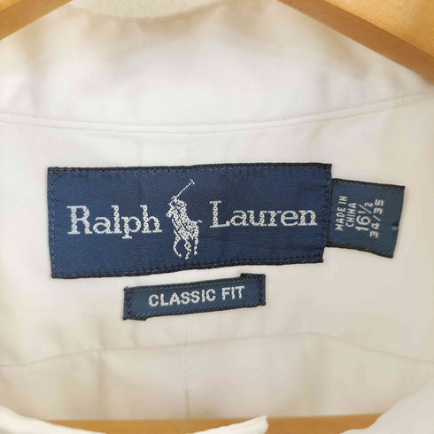 ラルフローレン RALPH LAUREN CLASSIC FIT ポニー刺繍 バンドカラー L/S シャツ メンズ 16 1/2