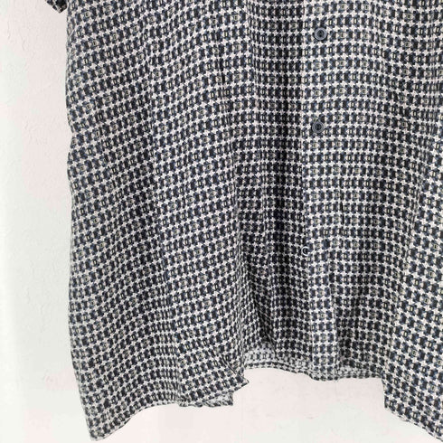 ADDENDUM レーヨン バンドカラー 総柄 S/S シャツ メンズ import:XL