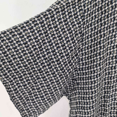 ADDENDUM レーヨン バンドカラー 総柄 S/S シャツ メンズ import:XL