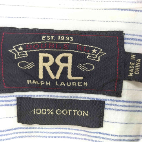 ダブルアールエルラルフローレン RRL RALPH LAUREN L/S ストライプシャツ マチ付き 1つ星 メンズ JPN:M